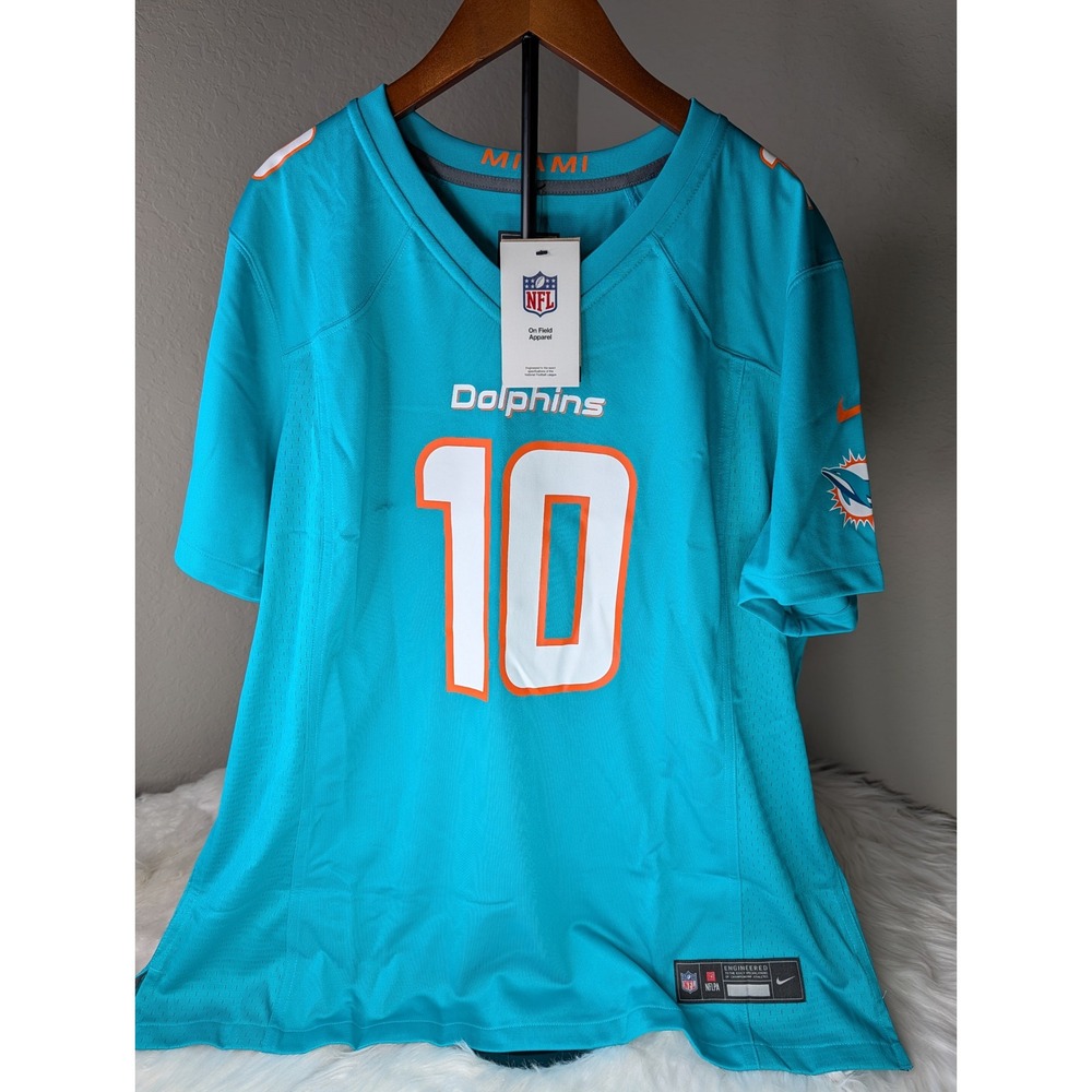 Nike Tyreek Hill Miami Dolphins Jersey Womens XXL Aqua Teal NFL No. 10 NEW